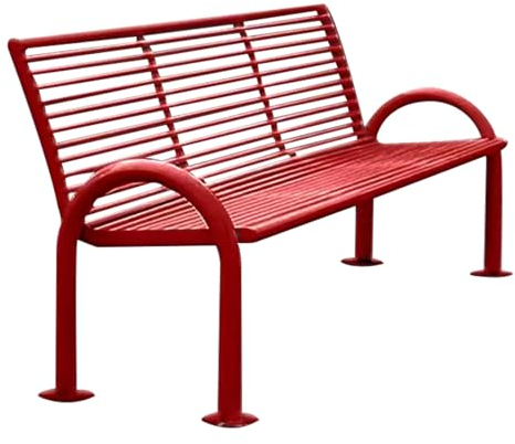 LYXXJRYBHD Gartenbank für Den Außenbereich, Gartenbank Metall, Balkon Bank, Gartenbänke für Den Außenbereich, Langlebig, für Rasen, Hinterhof, Balkon(Color:Red,Size:Large)