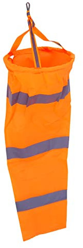 30-Zoll-Polyester-Windsack-Flughafen-Windmess-Sockentasche mit Reflektierendem Gürtel, Modell-Windsack, Einfach zu Fliegen, Helle Farbe mit Reflektierenden Gürteln Zur Messung