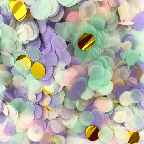 Fizdoqg 10000 Confeti de Papel 2,5 cm para Bodas, Redondo - Decoración de Mesa para Cumpleaños