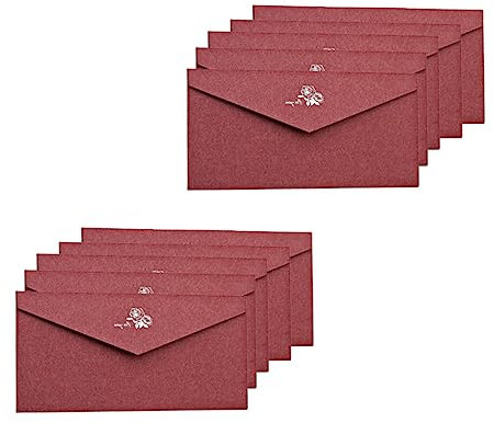 HONMEET 10 Stücke Retro Umschläge Für Briefe Hochzeit Lädt Umschläge Vergoldung