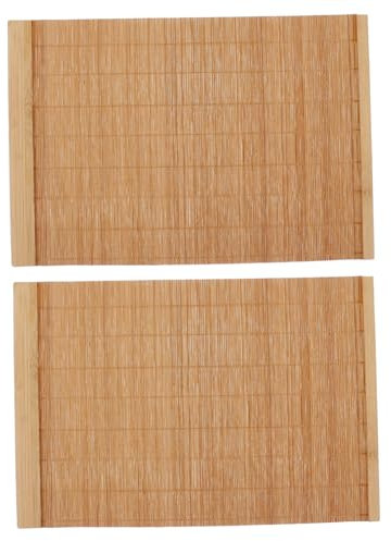 Alipis Place Mats Manteles Individuales de Bambú 2 Piezas, Salvamanteles Lavables Resistentes al Calor, Tapete de Mesa para Comedor, Cocina y Restaurante, Protector de Mesa Decorativo
