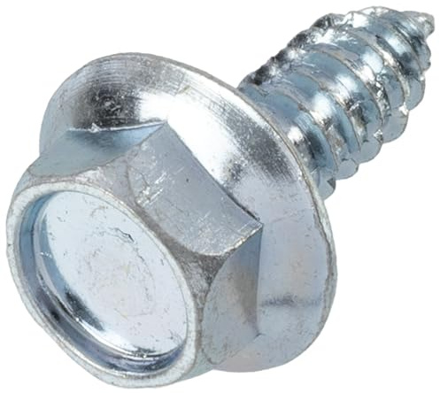 AERZETIX - K33968 - Satz von 25 Blechschraube metalle selbstschneidend Ø6.3x16 mm mit kragen flansch - mit sechskantkopf sechskant - DIN6928 - aus verzinktem stahl - farbe silber