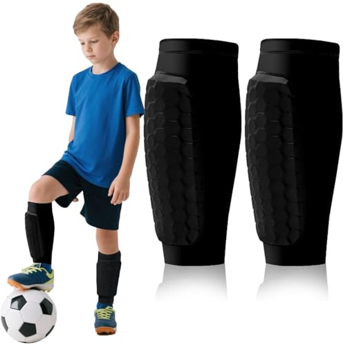 Schienbeinschoner Kinder Fussball Atmungsaktiv & rutschfest Schienbeinschoner Fußball Herren Für heranwachsende Fußballspieler entwickelt (M) Fußball, Outdoor-Aktivitäten, Radfahren
