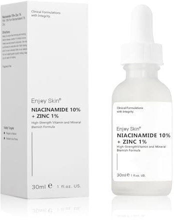 Niacinamide 10% + Zinc 1% Serum mit Zink gegen Pickel, Bekämpft Hautunreinheiten Niacinamide Serum, hochwirksame Gesichtspflege, schnell einziehend, leichte Textur - alle Hauttypen, 30ml