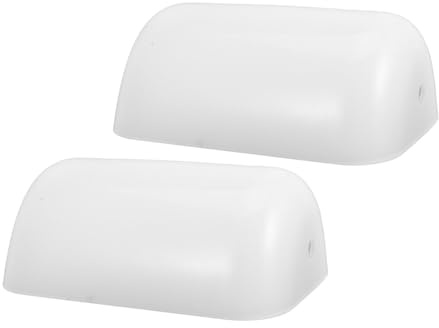 STOBAZA 2 Piezas Pantalla De Cristal Retro Pantalla De Cristal Pequeña Tonos De Lámpara Blanca Sombra Clara De Los Banqueros Vidrio Blanco