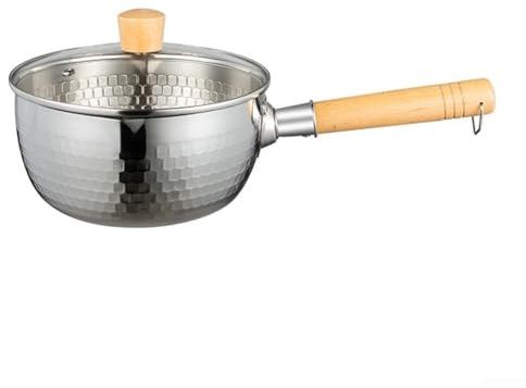 Olla de cocina de acero inoxidable 304 perfecta para uso por inducción, vaporización, ebullición y fácil limpieza (22 cm con tapa)