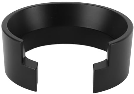 Embudo dosificador de café de 58mm, dosificación de café de aluminio para Porta de 58mm, embudo de polvo a prueba con lavavajillas, para uso doméstico (Black)