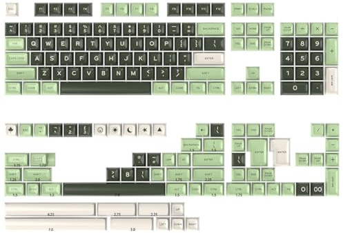 Guffercty kred SA Profile PBT Keycaps,173 Set Double Shot Durable Keycaps for Custom Mechanical Keyboard Mod Fit 60% 100% Layout for Gamers Typists (Salon Style)