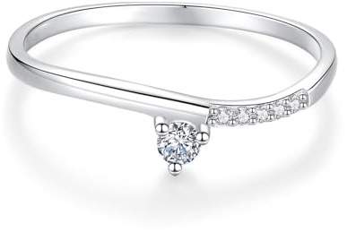 Epinki 18 Karat Au750 Gold Hochzeitsband, Klassiker Verlobungsring mit Diamant, Freundschaftsringe PT950 Platinum Echt Gold, Gr.47-65