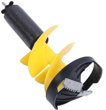 Omabeta Taladro de Pesca en Hielo Kit de Taladro de Hielo Eléctrico de Perforación Suave de Gran Potencia para Suministros de Emergencia de Invierno Aleación de Aluminio y Material de Carburo