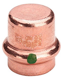 Pressfittinge T-Stück, 45° Bogen, Kappen, Muffen, 90° Bogen, Winkel Pressfittings Reduziermuffen Kupfer Rohrverbindung (Kappen - 18 mm)