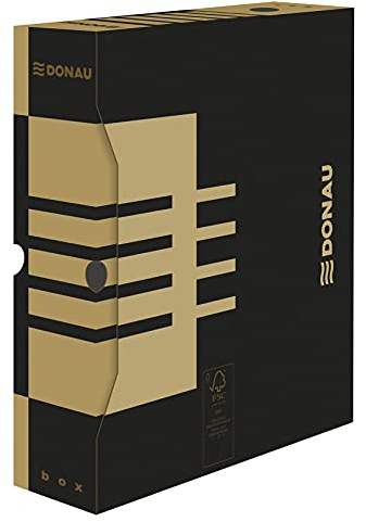 DONAU 7660301FSC-02 arkivlåda av återvunnen kartong, 20-pack, A4/80 mm/B ryggbredd, brun
