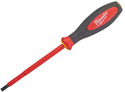 Milwaukee VDE - Cacciavite a taglio, 5,5 x 125 mm, colore: Rosso