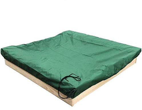 YMZ Sandkastenabdeckung, wasserdicht, UV-Schutz, Schutz vor Sandkasten, Sandkastenabdeckung, Schwimmbadabdeckung, vermeidet den Sand und Spielzeug (200 cm x 200 cm, grün)