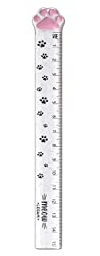Legami - Righello, Meow Ruler, 15 cm, per Misurare, Sottolineare e Tracciare Linee Nette e Precise, Righello a Forma di Zampa di Gatto, in Plastica