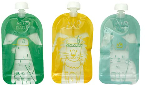 Badabulle wiederverwendbare Quetschbeutel 15x150ml Pack MEHRFARBIG