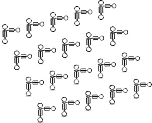 AMZfishing NEU 20x Kreuzwirbel in verschiedenen Größen | 3-Wege-Wirbel | Wirbel Angeln | Angelwirbel | Angeln Wirbel | Angeln Snap | Angelsnap | Wirbel Seitenarm | Wirbelsortiment | Wirbel Angeln Set