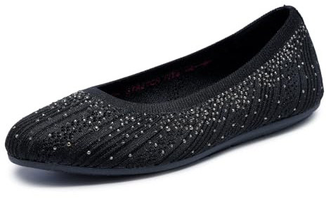 Skechers Women's Cleo 2.0 Glitzy Daze, Svart, 35.5 EU