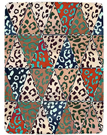 351 Coperta Plaid Multifunzionale Peluche Coperte Accogliente Plaid In Flanella Per Tutte Le Stagioni Adulti Divano Pelle Di Leopardo, Patchwork L