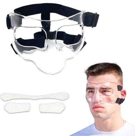 Nasenschutz für gebrochene Nase Sport, Gesichtsschutz Gesichtsschutz Masken, Verstellbarer Nasenschutz für Sport, Schaumstoff gepolsterte Gesichtsmaske für Softball Basketball Männer Frauen