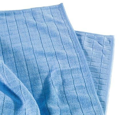 SAUGAUF Mikrofaser Universal- & Bodentuch Premium-Bodentuch 50 x 60 cm für Haushalt, Küche, Laminat, Fliesen u.v.m Hochtief-Struktur Blau
