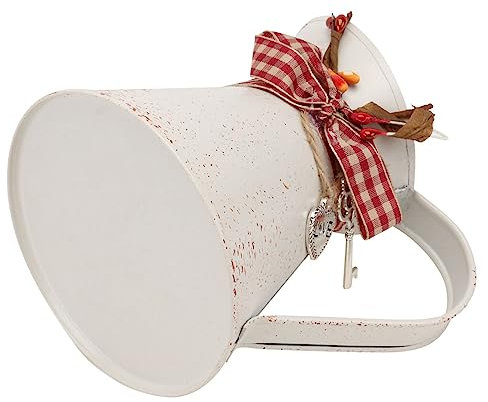 Zerodeko 1Stk Blecheimer Blumentopf Franz?sische blumentopf French Country Krugvase Glaskrug Pflanzendekor Eiseneimer Blumeneimer aus Eisen ländlich Milchkanne Frankreich Gießkanne Trommel