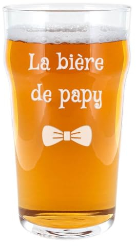Ocadeau Vaso de Cerveza Nonic Personalizado - Texto Grabado en Este Gran Vaso de Cerveza Transparente - Vaso de Pinta Personalizable