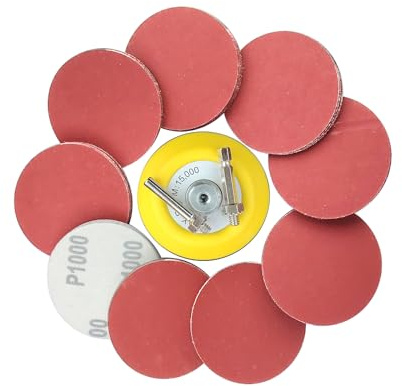 Wanmutrun 100 pezzi di Dischi Abrasivi Velcrati 75mm Grana1000 Carta Abrasiva Hook and Loop è Adatto per Piccole Lucidatrici.