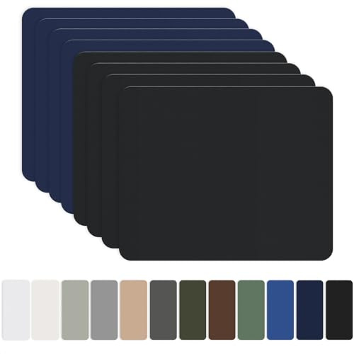 Nylon självhäftande lappar, OAZ 8 stycken 20 x 15 cm, självhäftande vattentät reparationslapp, nylonlappar självhäftande svart och mörkblå, för tält, dunjacka, sovsäck, väska
