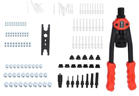 Nietmutternzangen, Nietmutternzange Set 35 Mal Armkraft, Nietenzange Set Mutter Niet M3-M12 Blindnieten 3.2-6.4mm, Nietmuttern Doppelgriff Nietmutter Zange Werkzeug