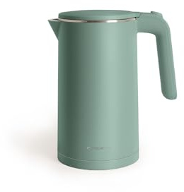 CREATE/KETTLE STUDIO PRO/Hervidor eléctrico de 1L verde sage/Control de temperatura, función mantener caliente, sistema recogecables, apagado automático, 1000W