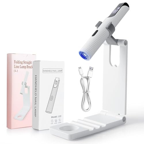 Romon Mini Lampada UV LED Unghie, USB Ricaricabile e Portatile, Lampada UV Unghie Piccola 3W, Lampada Gel Unghie con Supporto, 20/60 Timer, per Asciuga Unghie Salone di Casa, Bianco