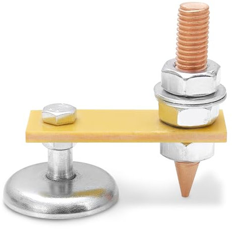 Lnopever Collegamento a Terra con Magnete,Testa Singola Testa di Saldatura Magnetica Morsetto di Terra per Saldatura Saldatura Accessori per Saldatura Riparazione Auto ammaccature Spotter Accessori