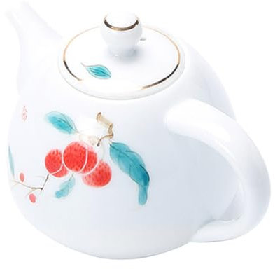 OFFSCH Hand Drawn Ceramic Teapot Quirky Tea Pot for Heat-Resistant Tea Accessory