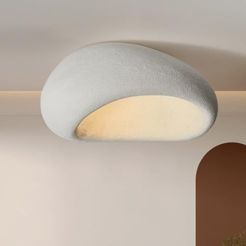 NOCHX Moderne einfache Deckenleuchte Deckeneinbauleuchte Wabi-sabi Japanische dekorative Deckenleuchte E27 Sockel Kreative Deckenleuchte für Schlafzimmer Wohnzimmer Bar (ohne Birne)(50CM)