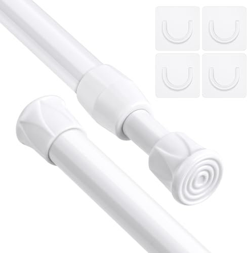 Flintronic Gardinenstange ohne Bohren, 2PCS Vorhangstange, Teleskopstange, Vorhangstange Klemmstange, Duschvorhangstange, Duschstange, Spannstange für Badezimmer Fenster Kleiderschrank, 40-70cm Ø13mm