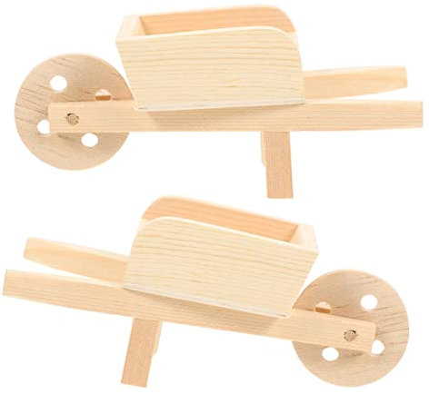 Toyvian 2pièces Mini Chariot pour Maison De Poupées Accessoires Décoratifs Réalistes pour Et Miniatures