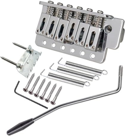 Left-Handed Guitar Lefty Tremolo Bridge System For Strat Electric Guitar (Chrome)