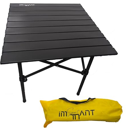 imsportant Mini Moon Table, Campingtisch, Faltbar, Handlich, Wohnmobil Must Have, in praktischem Beutel, Deutsche Markenqualität