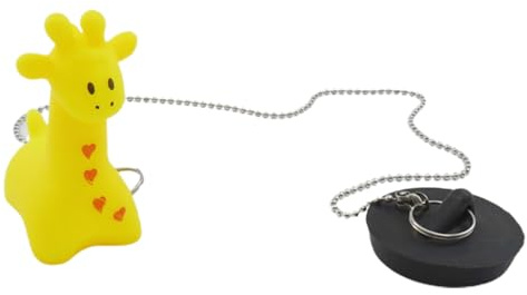 Badewannenstöpsel und Kette aus Gummi, Badewannenstöpsel-Stopper für die Badewanne |Schwimmender Badewannenstopper aus Gummi mit Cartoon-Motiv - Schwimmender Badewannenstopfen aus, Abflussstopf