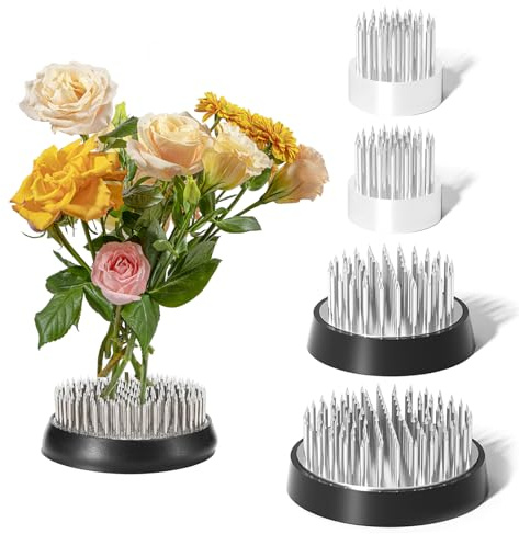 PHMING 4 Stück Steckigel Blumen, Ikebana Igel aus Edelstahl 23mm/34mm/46mm | Blumenigel mit Rutschfeste Unterseite, Blumensteckigel für Tägliche Dekoration, Blumenkreation