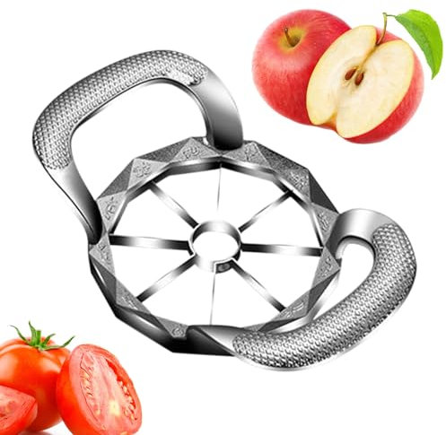 Fenayuu Découpe-Ananas | Outil de Découpe de Pommes de Terre pour la Maison | Découpe-Fruits Manuel Lave-Vaisselle pour Légumes Salades et Œufs en Parts Égales