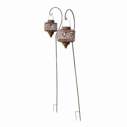 Loberon Solar-Laterne 2er Set Robelline - antikbraun