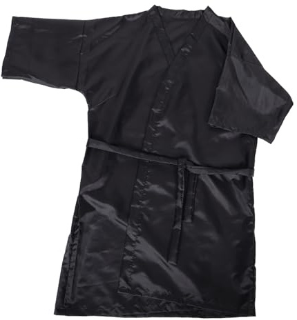 Veemoon Salon Client Hair Cutting Cape Black Short Sleeve Robe for Women Hair Dyeing Salon Gown Barber Smock for Haircut and Styling