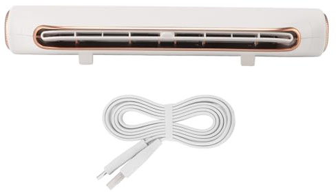 Respicefinem Ventilador con Clip para Monitor USB con 3 configuraciones de Velocidad Diseño de Clip de Viento Fuerte Ángulo Ajustable para Escritorio de Oficina Blanco (Blanca)