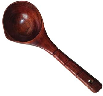 Folpus Louche en bois pour sauna, spa, bain, polyvalente, pour douche, jardin, cuisine, maison