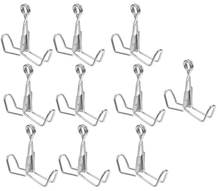 PAMINGONO Clip Molla in Acciaio al Carbonio 10 Pezzi per Tubi Acqua, Resistente e Anti-perdita per Strumentazione da Laboratorio e Insegnamento Scolastico