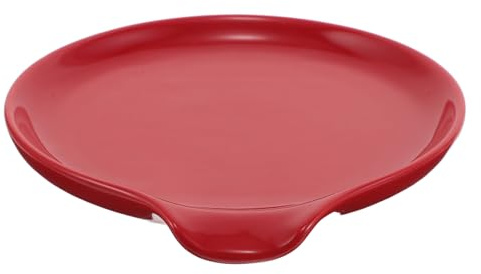 iplusmile Repose-cuillère Céramique Porte-cuillère à Café Support pour Ustensiles Rouge Repose-cuillère Compact pour Cuisine