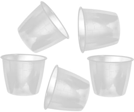 SMASOLO Lot de 5 Tasses à Mesurer pour Cuiseur à Riz 160 Ml en Plastique Transparent Gradué, Verre Doseur Précis Polyvalent pour Cuisson Riz, Vapeur et Soupe, Accessoire Réutilisable
