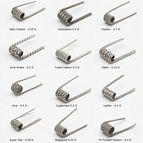 10x NI80 - Coils Draht Wicklung Selbstwickler Verdampfer Atomizer RDA, RBA, RTA, RDTA, Nichrome80 E Zigarette (Gatlin - 0,15 Ω)